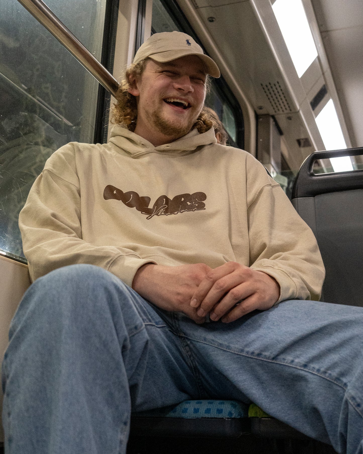 Hoodie "COLORS" Beige