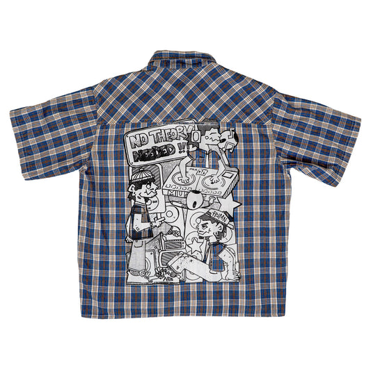 Chemise upcyclée (Bleue)