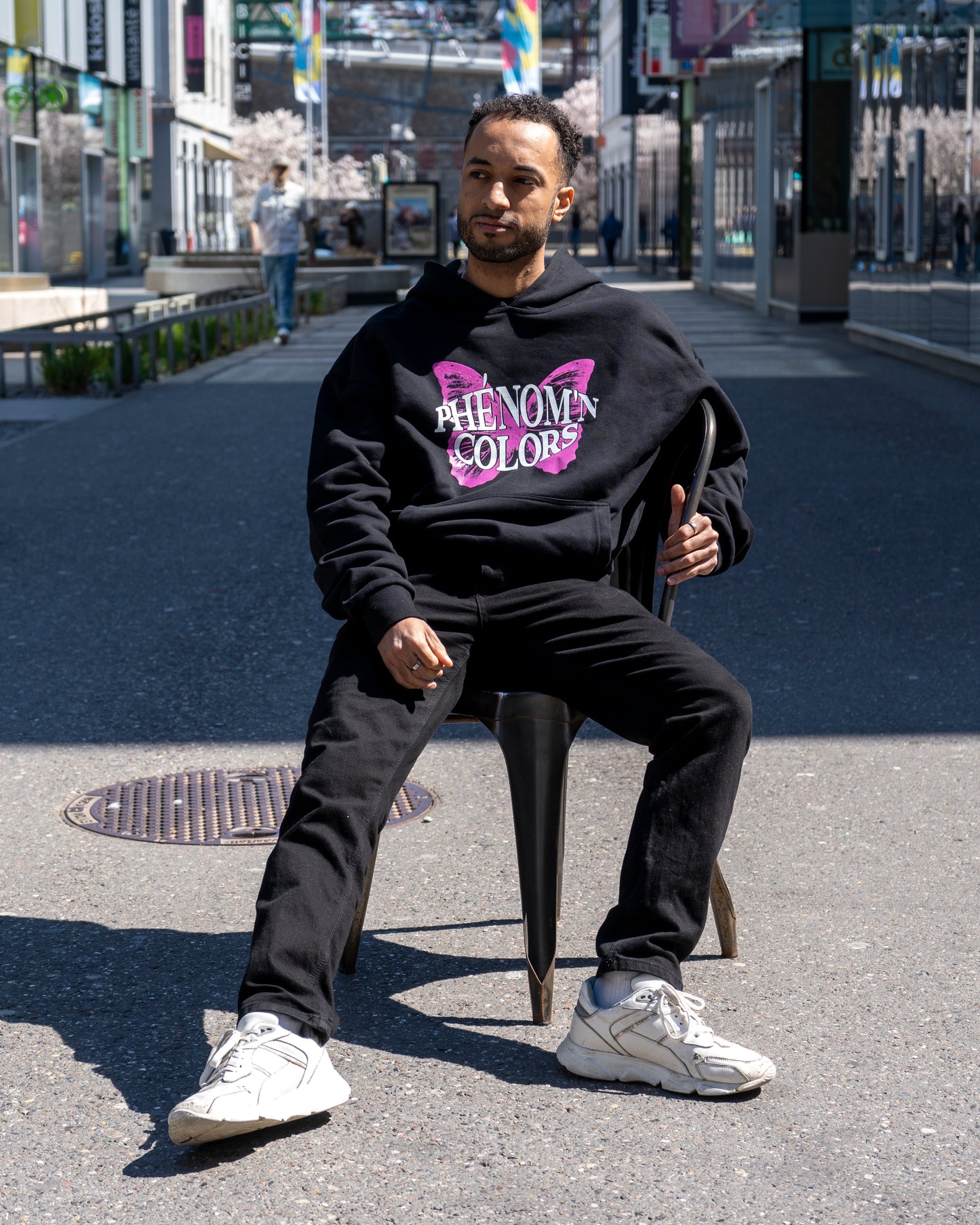 Hoodie "COLORS" Black